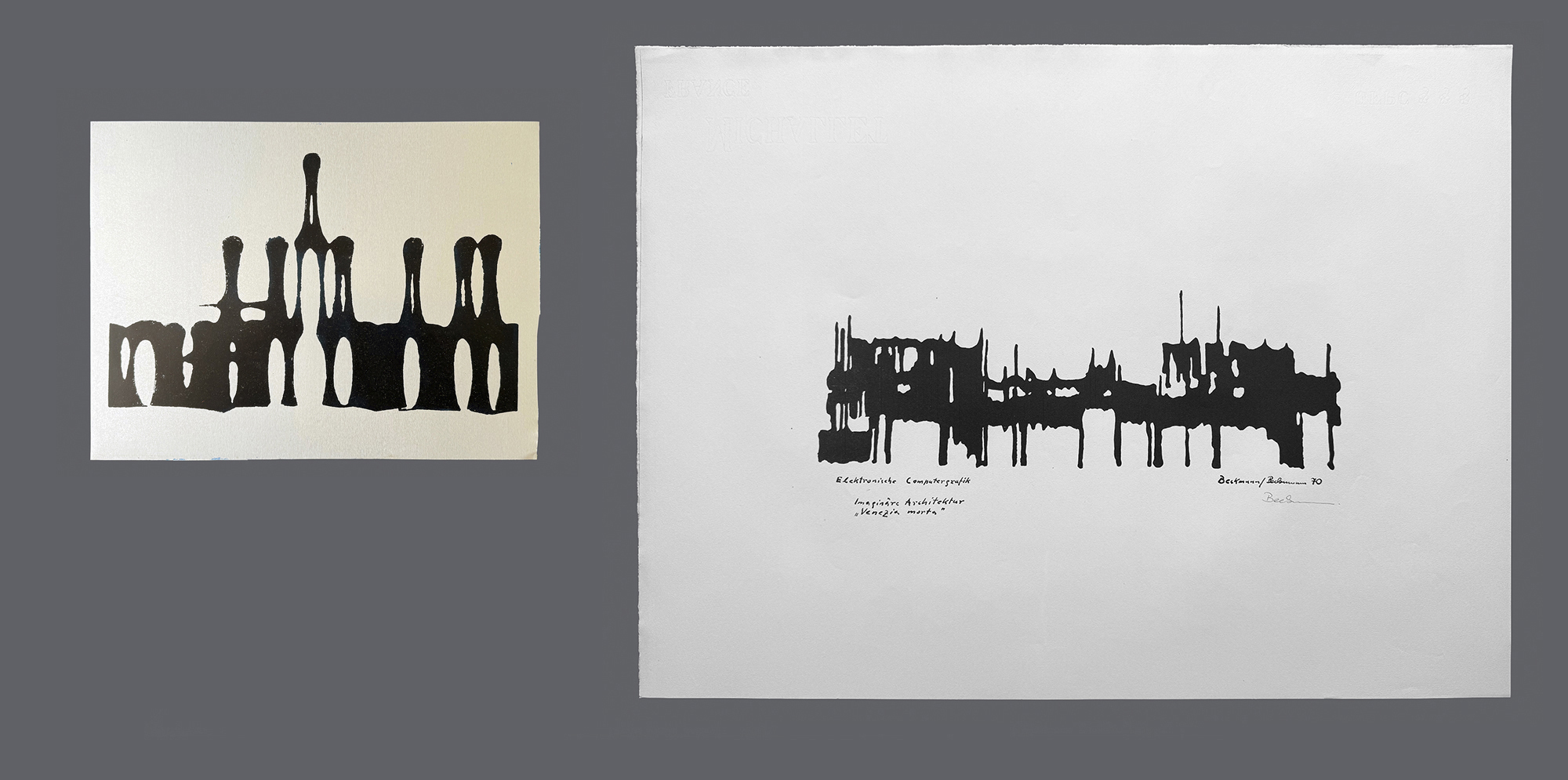 works by the Austrian Computer Art pioneer Otto Beckmann and his ars intermedia group